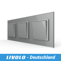 Livolo Glas Wechselschalter Lichtschalter Ein / Aus Wandschalter Glasrahmen