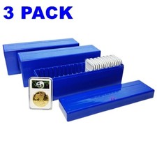 3 Pack Coin Slab Storage Box Case for 20 PCGS NGC PCCB PMGab Coin Slab Holders