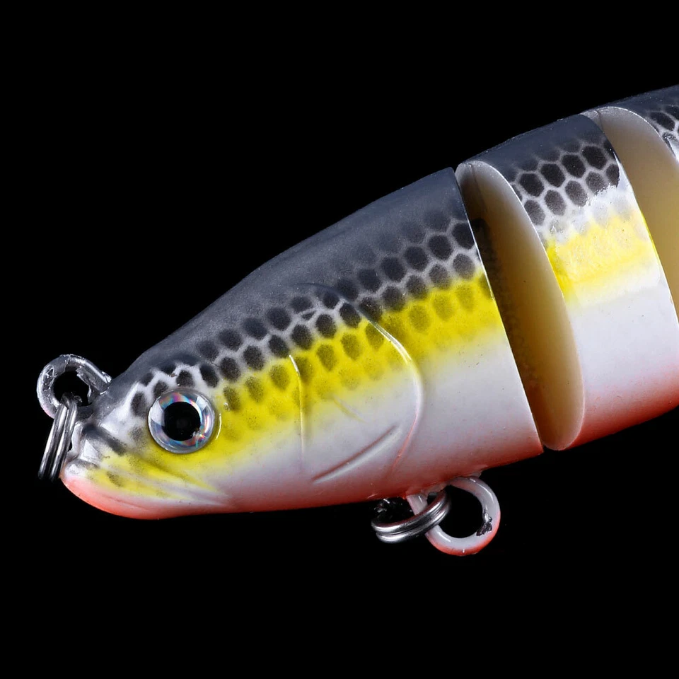 10Couleur 13.7CM 27G Leurre Poisson Nageur Swimbait Pêche Articulé Carnassier 4# - Photo 4/4