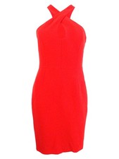 Calvin Klein Women's X-Front Keyhole Sheath Dress (4, Tango)