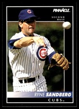 Ryne Sandberg 1992 Pinnacle #10 Chicago Cubs FREE SHIPPING AutographDen