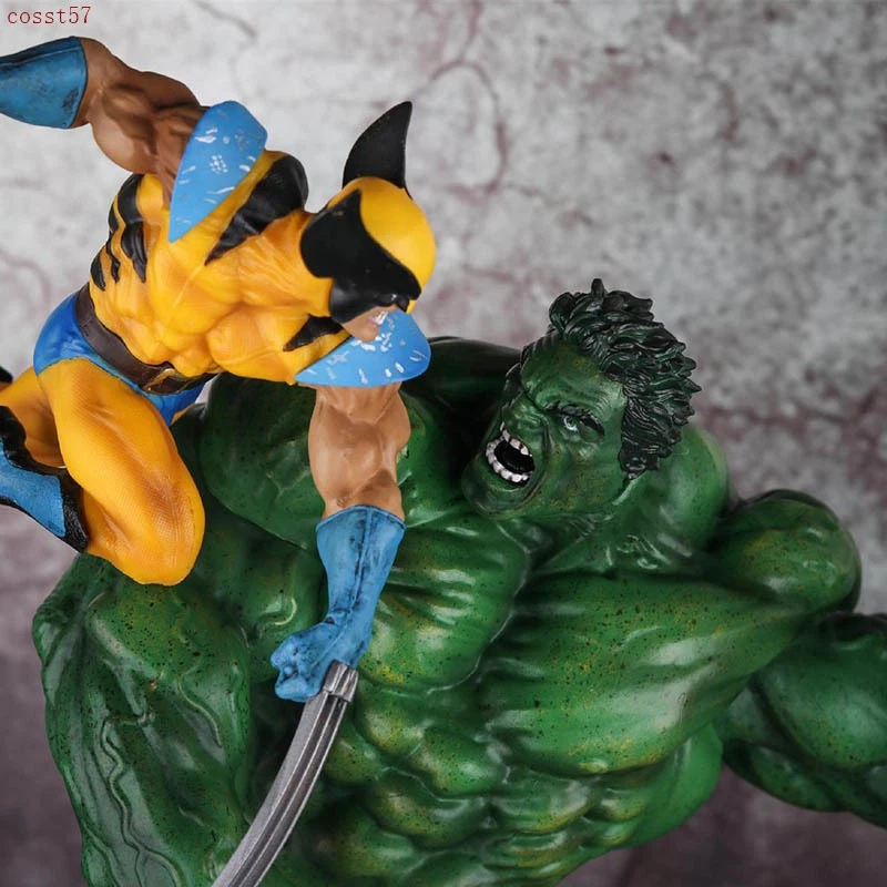 Avengers Hulk VS Wolverine PVC Statue Model Toys 13'' Collection Gift in Stock - Image 3 of 4