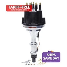 Pertronix Ignition D320710, One Billet Distributor Pont. V8 - Black Male Cap 