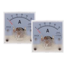 2 Pieces DC Analog Ammeter Panel, Amp Current Meter, 0A