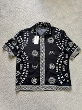 AMIRI OUIJA BOARD BOWLING SHIRT XL Silk Authentic 100% SILK NEW WITH TAGS