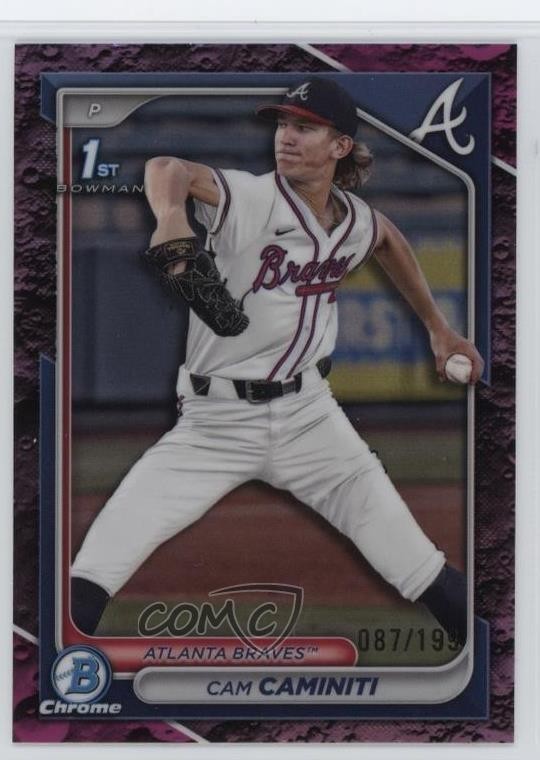 2024 Bowman Draft Chrome Fuchsia Lunar Refractor /199 Cam Caminiti #BDC-20 1o1b