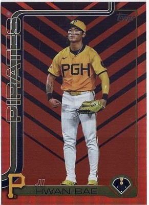 2025 Topps Update Ji Hwan Bae (Pirates) Orange Holiday Foil No. US64