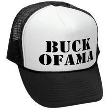 Buck Ofama Adjustable Snap Back Trucker Hat - Mesh Cap