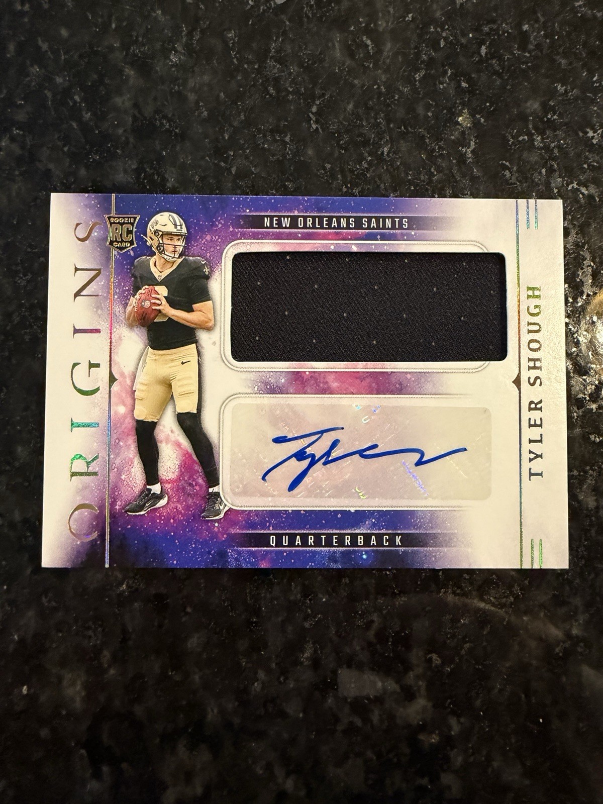 2025 Panini Origins - Rookie Patch Autographs Tyler Shough #RJJ-TSH