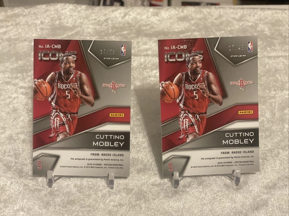 (2) 2018-19 PANINI SPECTRA ICONS CUTTINO MOBLEY NEON GREEN & PINK AUTO SP#/25 - Image 4 of 4