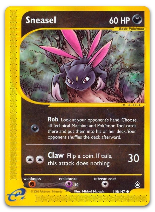 Sneasel #110/147 (NM) Aquapolis AQ Pokemon