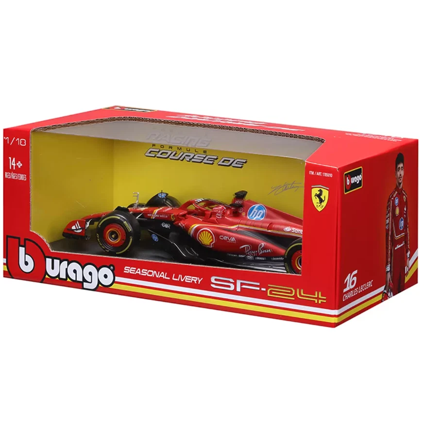 Maisto 1:18 Ferrari SF-24 Charles Leclerc 2024 Seasonal Livery Diecast Car - Image 3 of 4