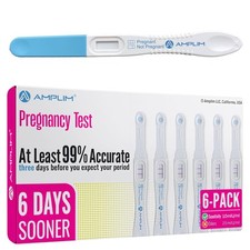 AMPLIM HCG Early Detection Pregnancy Test Bulk Stick 6-Days Sooner, Extra Sensit
