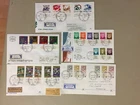 Five Israel registered fdc with sets of 4,5,6,9 stamps
