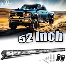 52" LED Light Bar Flood Spot Combo Kit For Dodge Ram 1500 /2500/ 3500 Dakota