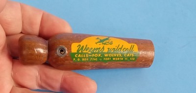 Vintage Weems Wild Call For  Fox Wolves Cats Ft. Worth Tex. - (C1)