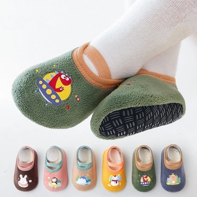 Baby Mädchen Antirutsch Boden Socken Dicke Hausschuhe Junge Kinder Kinder Schuhe 0-3 Jahre