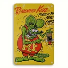 Vintage Rat Fink Retro Garage for Tin Metal Signs Home Décor 8x12