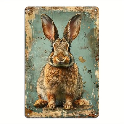 Blechschild Hase Kaninchen Retro Nostalgie Vintage 30x20cm TEL1888