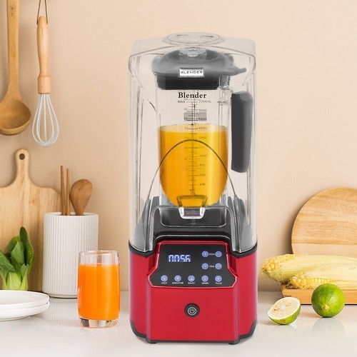 Professional Blender W/ Shield Quiet Sound Commercial Enclosure Timer 2200W