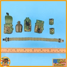 Nam Misc Gear - Plastic Belt & Pouch Set - 1/6 Scale for Action Figures {111}