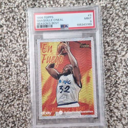 Topps 1996 Shaquille O'Neal Season's Best #3 PSA 9 Magic 105343169