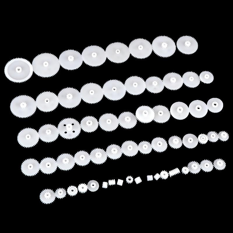 58Pcs Plastic Gear Kit 0.5 Module Reduction Gear For DIY Motor Robot Car Proj H4