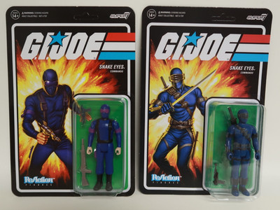 Snake Eyes Commando GI Joe Action Figure Super7 ReAction MOC Unpunched 2021