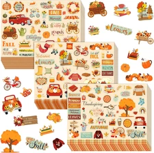 930 Pcs Fall Harvest Style Stickers for Scrapbooking Cozy Element Holiday Planne