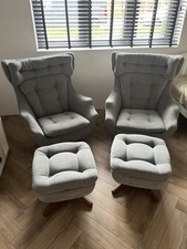 PARKER KNOLL STATESMAN CHAIRS AND FOOTSTOOLS