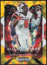 2021 Panini Prizm Draft Picks Collegiate #189 Hamilcar Rashed Jr. Gold Ice