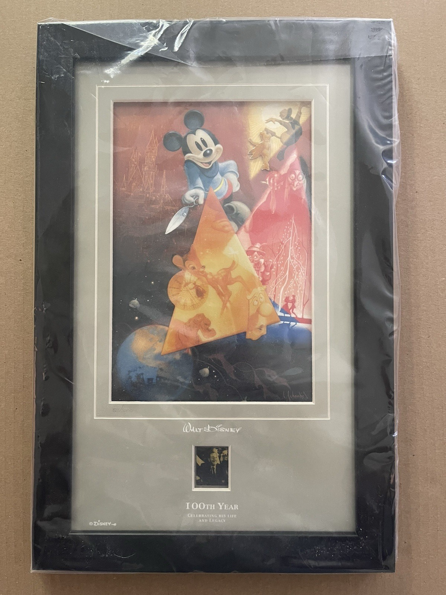 Walt Disney's 100th Year Framed Pin Set #1555/5000 - Certificate