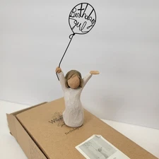 Willow Tree Birthday Girl Wire Balloon Figurine #26164 Susan Lordi 2005 Demdaco