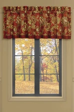 Royal Court Montecito Red 3” Pocket Window Straight Deep Valance 23” X 72”
