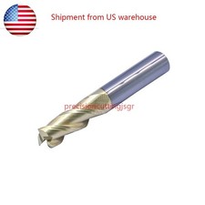 3/8" 3 Flute Carbide End Mill 37 Helix For Aluminum - Square End - ZRN Coated