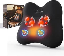 Back Massager, Shiatsu and Percussion Massage, Cordless Lower Back Massage for P