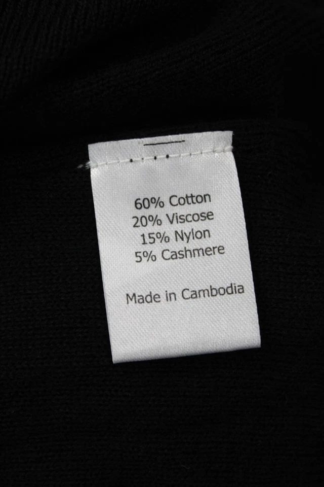 Maxi Vestido Suéter La Ligne para Mujer Negro Sin Mangas Cuello Redondo Boho Talla S Foto 4 de 4