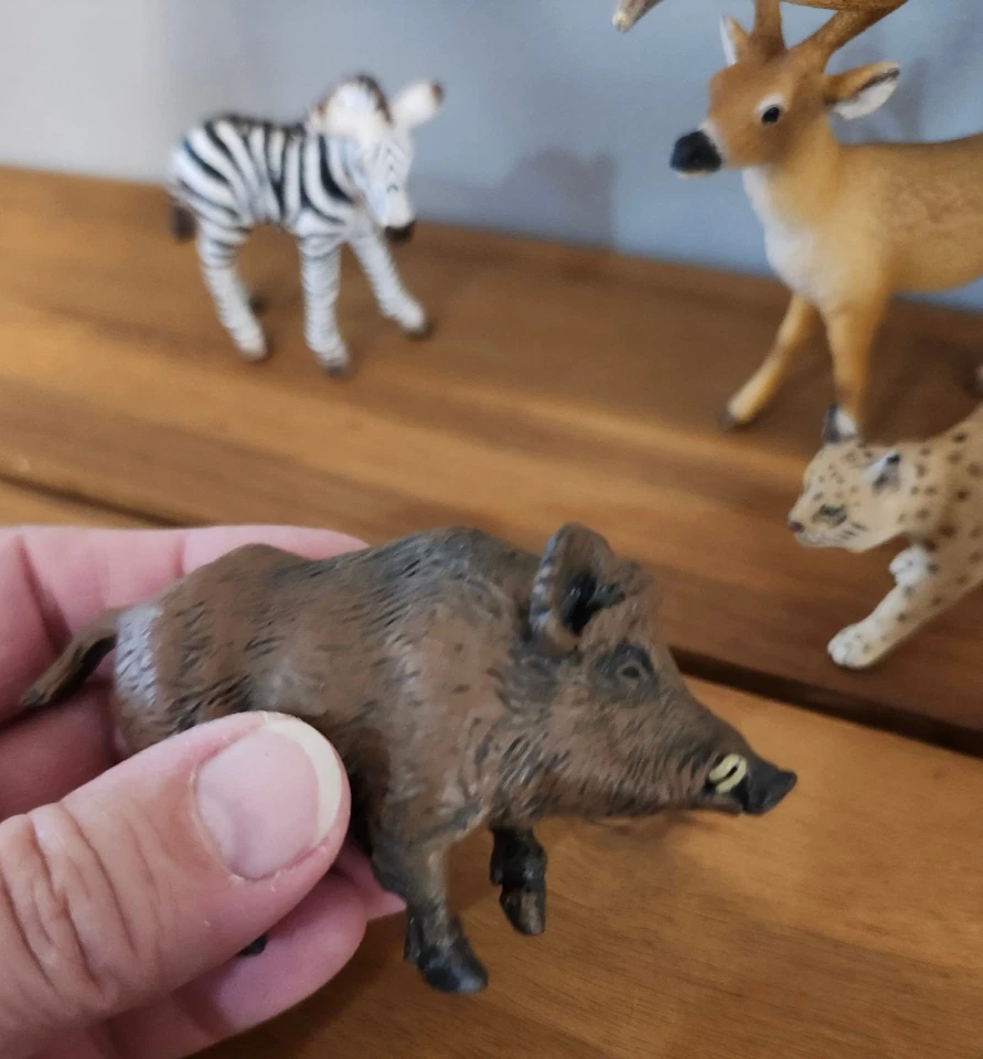 Lote de 4 figuras de juguete de cebra Schleich animales de la selva de safari de zoológico, Papo CE Foto 2 de 4