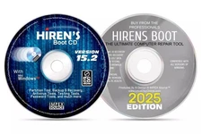 Hiren's Boot CD 2 DVD Set PC Tech Utility Toolkit For PC Diagnostics Repair MORE