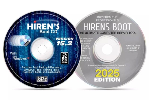 Hiren's Boot CD 2 DVD Set PC Tech Utility Toolkit For PC Diagnostics ...