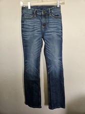 Wrangler Girls' Blue Bootcut Jeans, Adjustable Waist, Size 12
