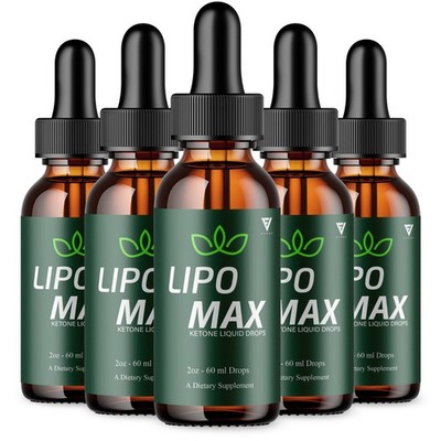 (5 Pack) Lipo Max Advanced Keto Drops, LipoMax Overall Health Formula (10 oz)