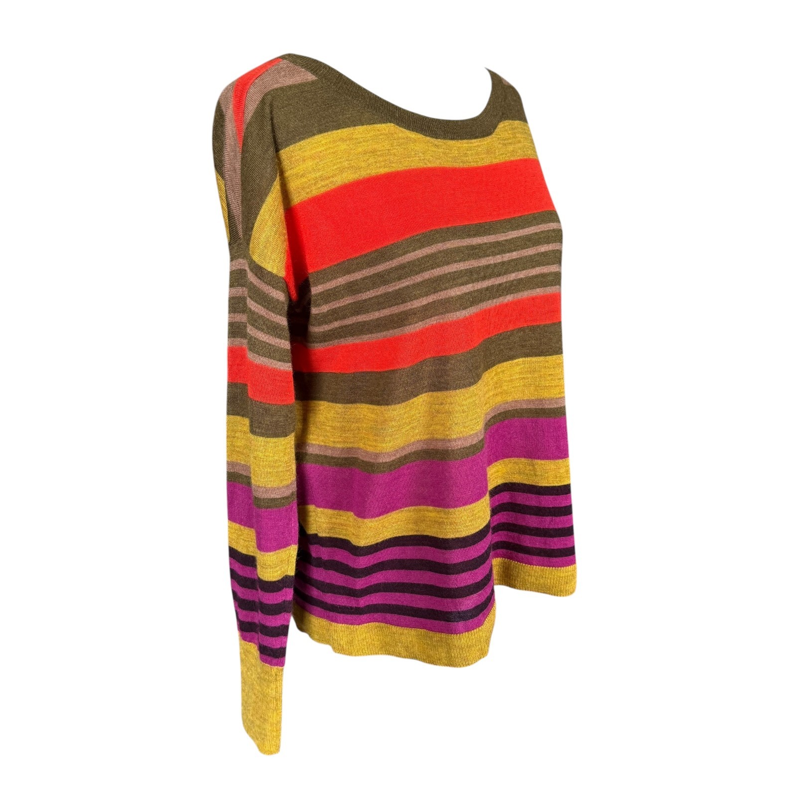 LOFT multicolor striped pullover top sweater wome… - image 2