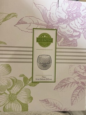 Scentsy Fleur Gray Deluxe Essential Oil Diffuser 7 Colors Including Rainbow NIB