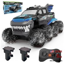 Amphibious Remote Control Car 8WD RC Monster Truck for Boys Age 8-12 Blue