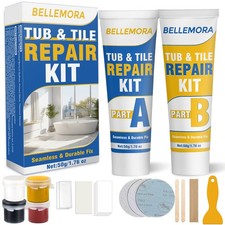 Porcelain Repair Kit, Fiberglass Repair Kit, Professional Tile Repair Kit for...