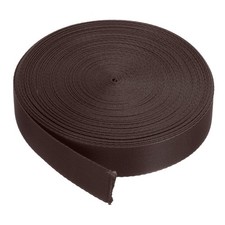Flat Nylon Webbing Strap 1 Inch 20 Yards Dark Brown for Backpack Luggage-rack