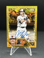 2023 Topps Chrome Gilded #CHA-KS Kyle Stowers Auto Yellow /75