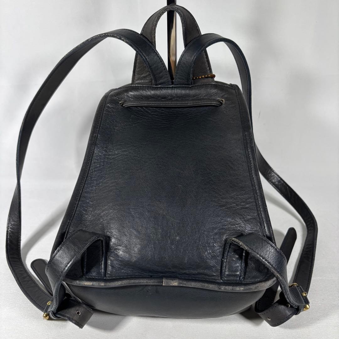 Old Coach Mini Drawstring Turnlock Backpack Black… - image 16