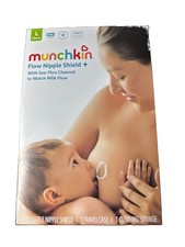 Munchkin Flow Nipple Shield w/ See Thru Channel to Watch Milk Flow Medium 20mm